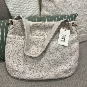 HOBO Fern Embroidered White Hobo